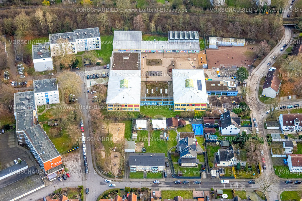 Herne251203922 | Luftbild, Michaelschule Grundschule und Schwimmhalle, Wanne, Herne, Ruhrgebiet, Nordrhein-Westfalen, Deutschland