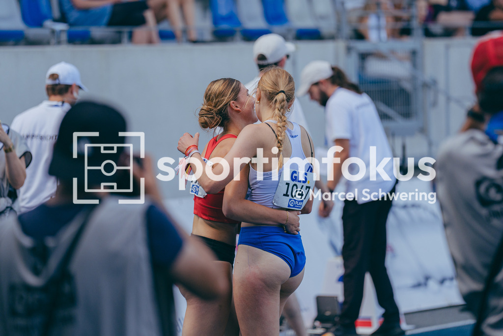 Deutsche Meisterschaften U20 / U16 2026 | Rebekka Feirle, LG Östl.Bodenseekreis, 1763, Lynn Pöppelmann, TuS Köln rrh., 1047, 400 Meter Hürden, Finale, Deutsche Meisterschaften der U20 &amp; U16 2026, Lohrheidestadion Bochum-Wattenscheid, 12.07.2026. Foto: Marcel Schwering / sportimfokus - Realisiert mit Pictrs.com
