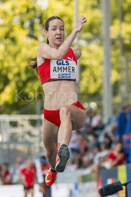 Deutsche Leichtathletik-Meisterschaften; Bochum-Wattenscheid, 25.07.2026 | Christina Ammer (TuS 1860 Pfarrkirchen), Dreisprung ; Deutsche Leichtathletik-Meisterschaften am 25.07.2026 im Lorheide-Stadion, Bochum-Wattenscheid (Nordrhein-Westfalen).
