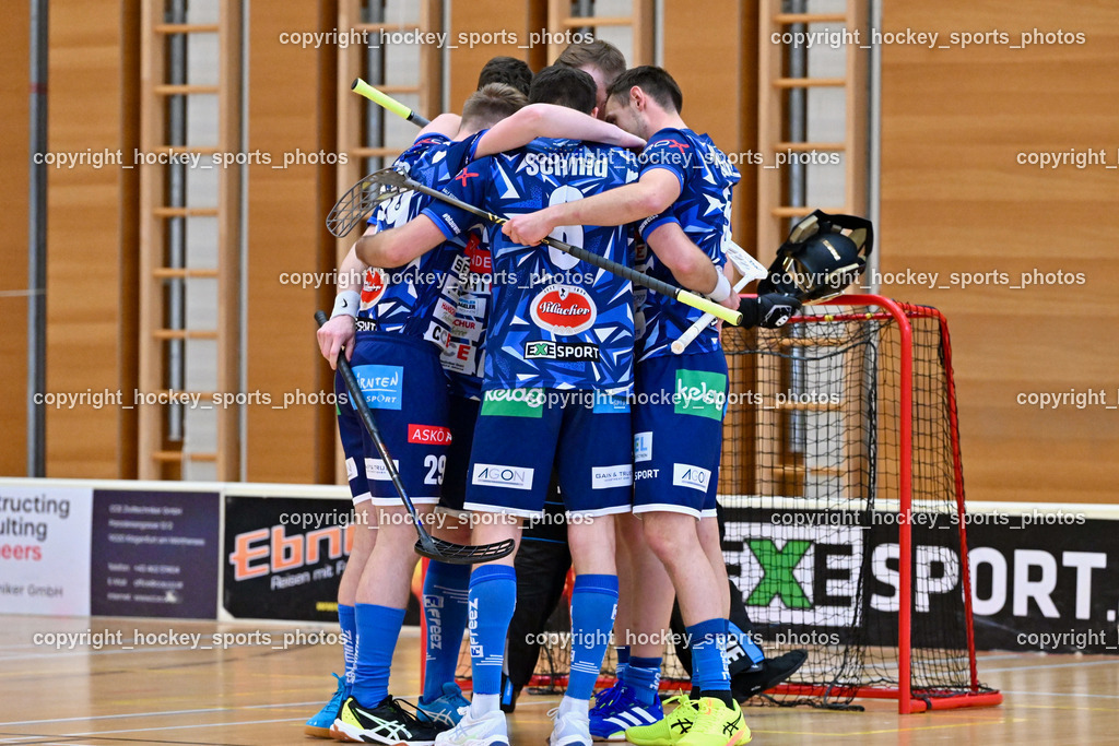 FBK Loka vs. VSV Unihockey | VSV Unihockey Mannschaft, FBK Loka vs. VSV Unihockey, FBK Loka vs. VSV Unihockey am 23.03.2025 in Villach (Ballspielhalle St. Martin), Austria, (Photo by Bernd Stefan)