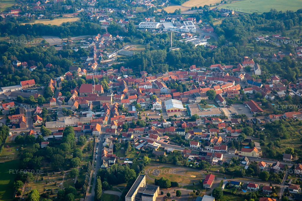 Luftbild: Siederstr im Ortsteil Ermsleben in Falkenstein im Bundesland Sachsen-Anhalt in Deutschland. Foto: IMG_136496.jpg vom 17.06.2023 durch Werner Riehm/FLY-FOTO.de