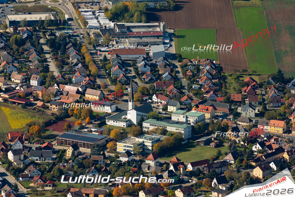 aktuelles Luftbild von  Heilsbronn - Luftaufnahme wurde 2019 von https://frankenair.de mittels Flugzeug (keine Drohne) erstellt.