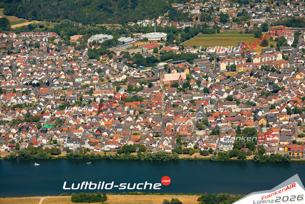 Das Luftbild zeigt :  Kleinostheim - Die Luftaufnahme wurde 2023 vom UL-Flugzeug aus erstellt ( keine Drohne ) - Hochauflösende Luftaufnahme - Für grossformatige Ausdrucke geeignet. Die Geschenkidee !Mit Lizenz und Bildrechte bestellbar