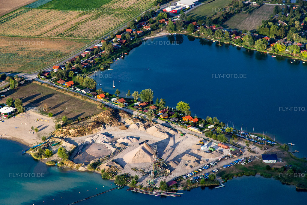 Luftbild: Segelverein Biblis e.V am Riedsee in Biblis im Bundesland Hessen in Deutschland. Foto: IMG_084443.jpg vom 02.09.2015 durch Werner Riehm/FLY-FOTO.de