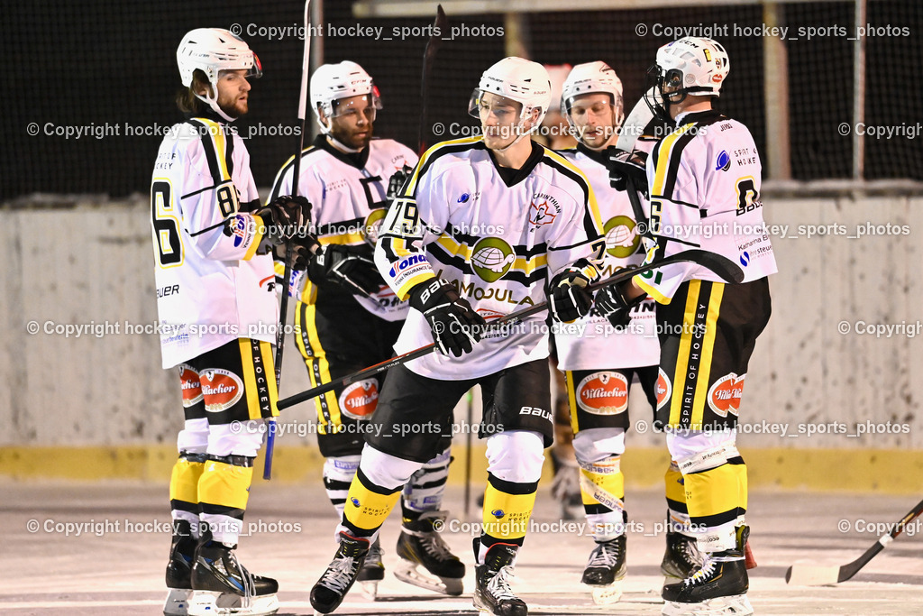 EC Kellerberg vs. Carinthian Team 28.1.2024 | Jubel Carinthian Team Mannschaft, #86 Walluschnig Marco-Andrej, #79 Bobnar Marco