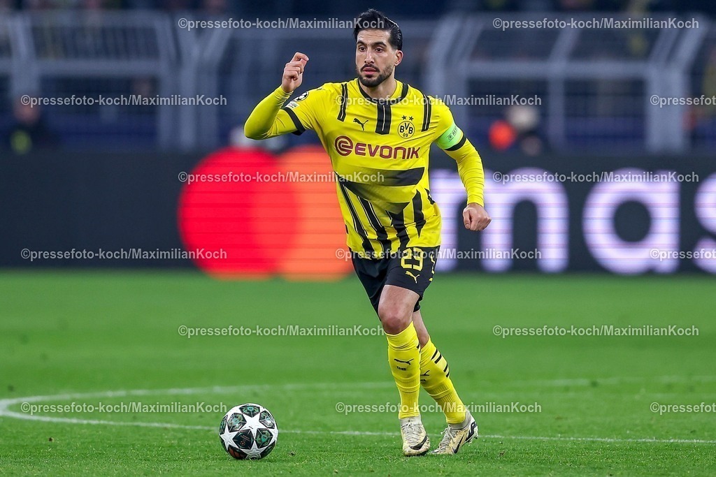 UCL04032502197 | 04.03.2025, Fußball, UEFA Champions League, Borussia Dortmund - OSC Lille, Signal Iduna Park, Runde der 16, Saison 2024 2025: Emre Can (BVB #23)