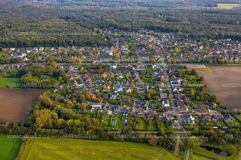 Kranenburg241014858 | Luftbild, Wohngebiet Ortsansicht Ortsteil Donsbrüggen, Kleve, Niederrhein, Nordrhein-Westfalen, Deutschland