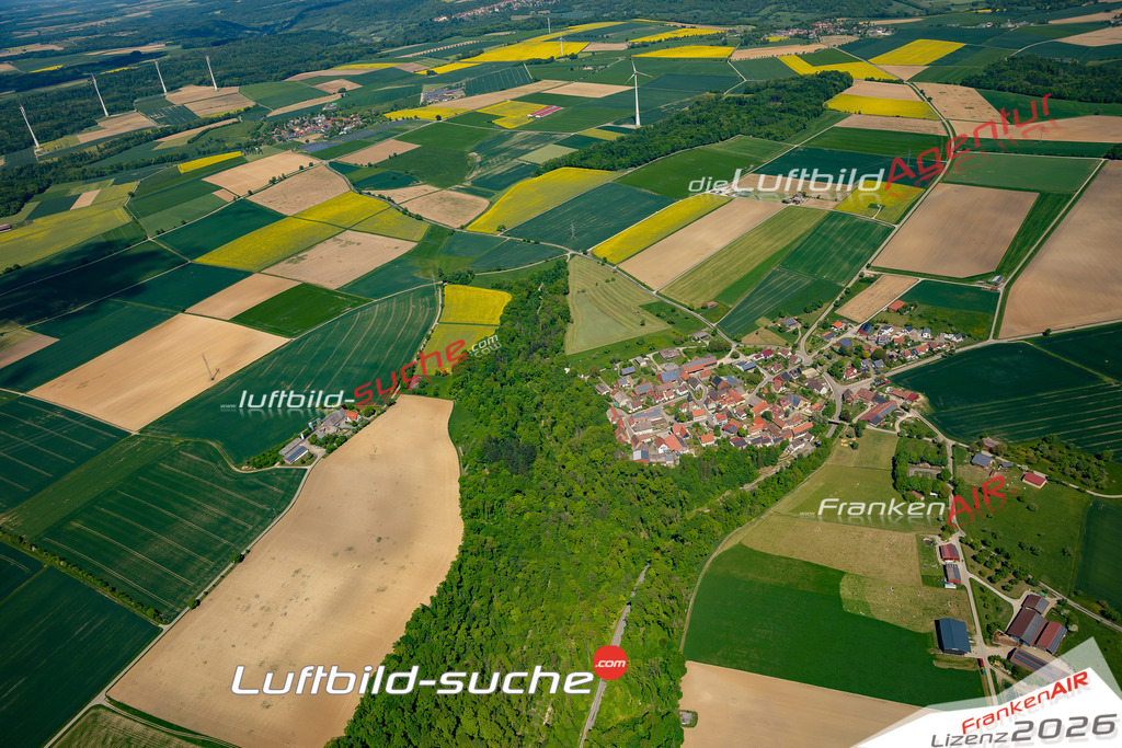 Luftaufnahme von Orlach Braunsbach Bild- Das Luftbild wurde 2025 vom UL-Flugzeug heraus erstellt ( keine Drohne ) - Hochauflösende Luftaufnahme -Nicht vergleichbar mit Google Maps oder Satelittenbilder- Die Geschenkidee !Mit Lizenz und Bildrechte bestellbar