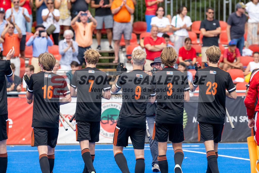 SFE_20230716_0237 | EuroHockey EM U18 Boys 3th 4th Netherlands vs Spain am 16.07.2023 in Krefeld (Gerd-Wellen-Hockeyanlage), Photo: Stephan Fehrmann 2023 (Sports-Gallery)