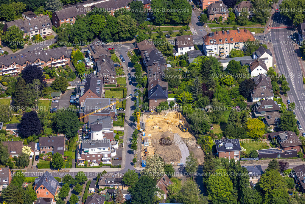 Bottrop220501871 | Luftbild, Baustelle An Luggesmühle Ecke Sterkrader Straße, Süd-West, Bottrop, Ruhrgebiet, Nordrhein-Westfalen, Deutschland