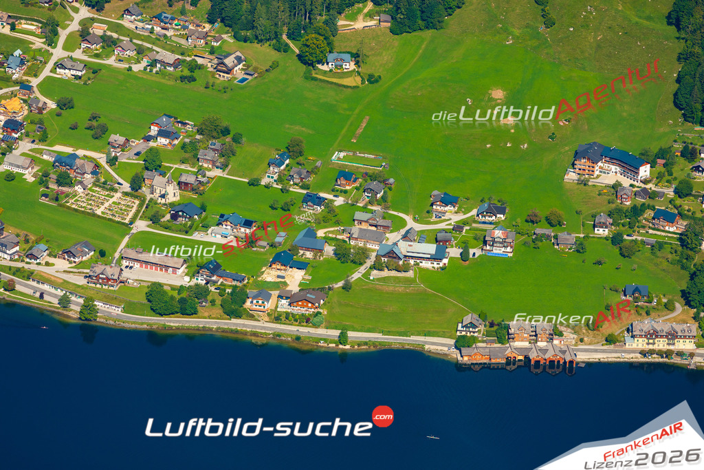 Schrägluftbild  Bräuhof  Grundlsee - Das Luftbild wurde 2025 vom UL-Flugzeug heraus erstellt ( keine Drohne ) - Hochauflösende Luftaufnahme -Nicht vergleichbar mit Google Maps oder Satelittenbilder- Die Geschenkidee !Mit Lizenz und Bildrechte bestellbar