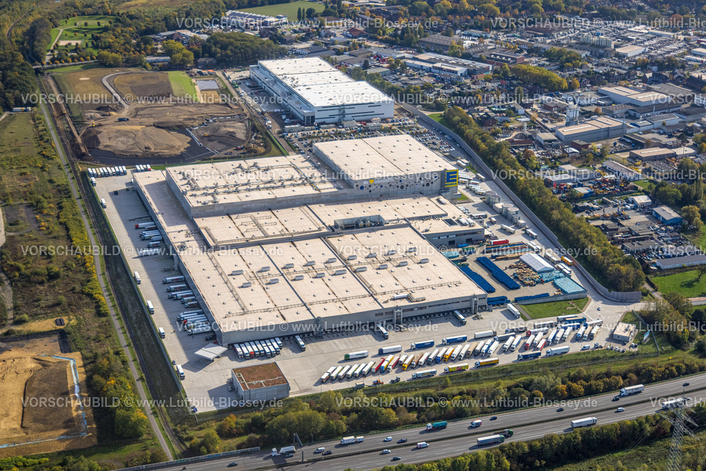 Oberhausen221003412 | Luftbild, EDEKA Zentrallager, Picnic E-Food-Lager, Baustelle, Schwarze Heide, Oberhausen, Ruhrgebiet, Nordrhein-Westfalen, Deutschland