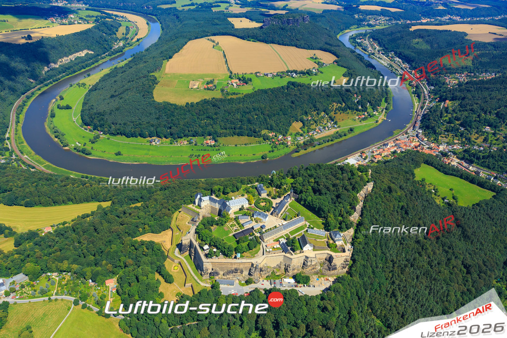 Luftbild von Festung-koenigstein Koenigstein - Luftaufnahme wurde 2016 von https://frankenair.de mittels Flugzeug (keine Drohne) erstellt - die Geschenkidee