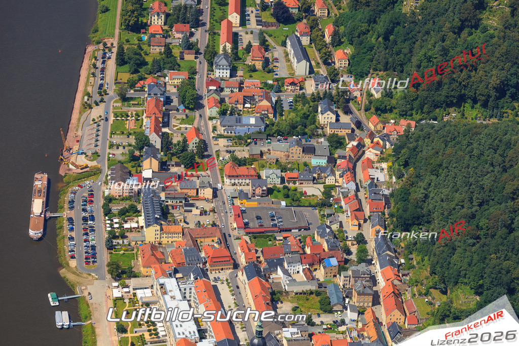 Luftbild von  Bad-schandau - Luftaufnahme wurde 2016 von https://frankenair.de mittels Flugzeug (keine Drohne) erstellt - die Geschenkidee