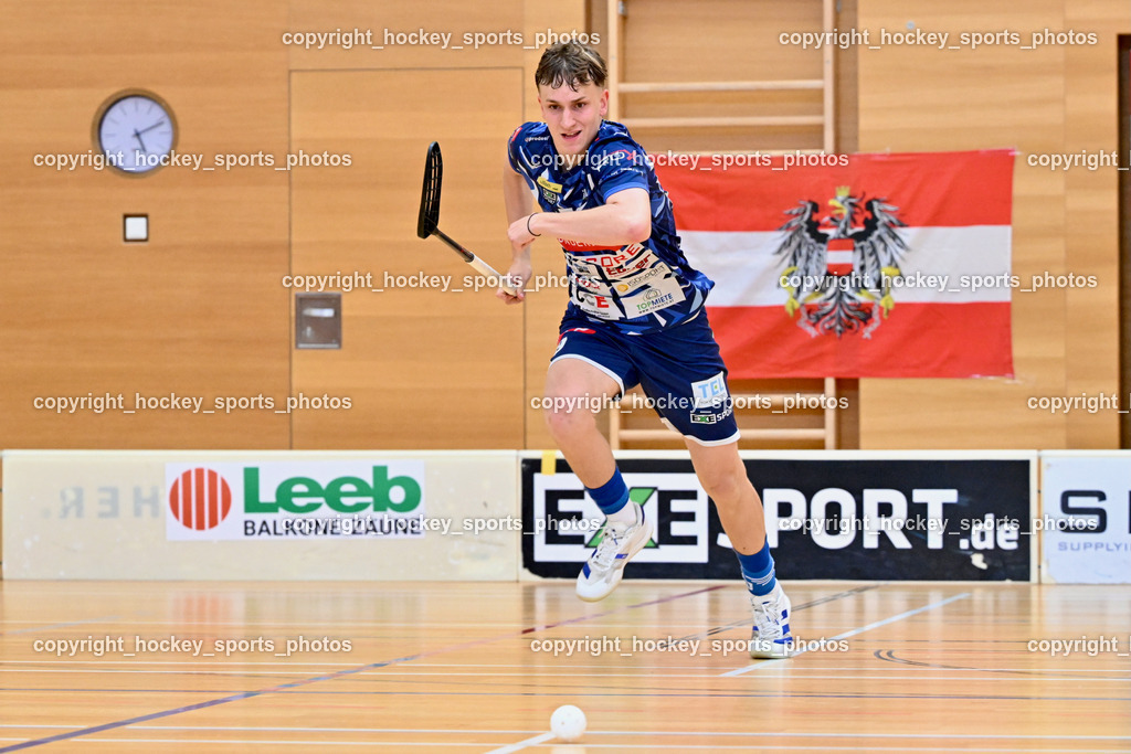 VSV Unihockey vs. Wiener Floorball Verein | #59 Nino Forelli VSV Unihockey, VSV Unihockey vs. Wiener Floorball Verein, VSV Unihockey vs. Wiener Floorball Verein am 18.05.2025 in Villach (Ballspielhalle St. Martin), Austria, (Photo by Bernd Stefan)
