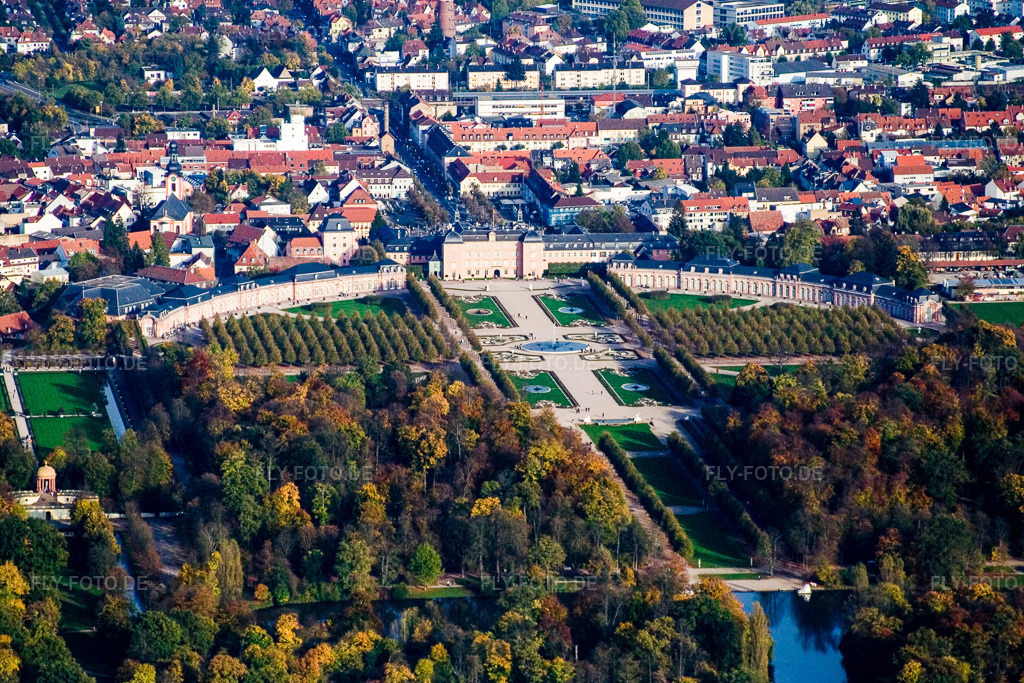 Luftbild: Schloßgarten Schwetzingen in Schwetzingen im Bundesland Baden-Württemberg in Deutschland. Foto: IMG_14281.jpg vom 19.10.2008 durch Werner Riehm/FLY-FOTO.de