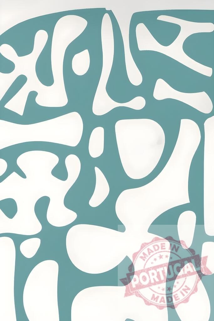 Abstract organic flowing shapes pattern in teal and white | Abstract background with a modern organic pattern in various shades of teal and white - Realized with Pictrs.com