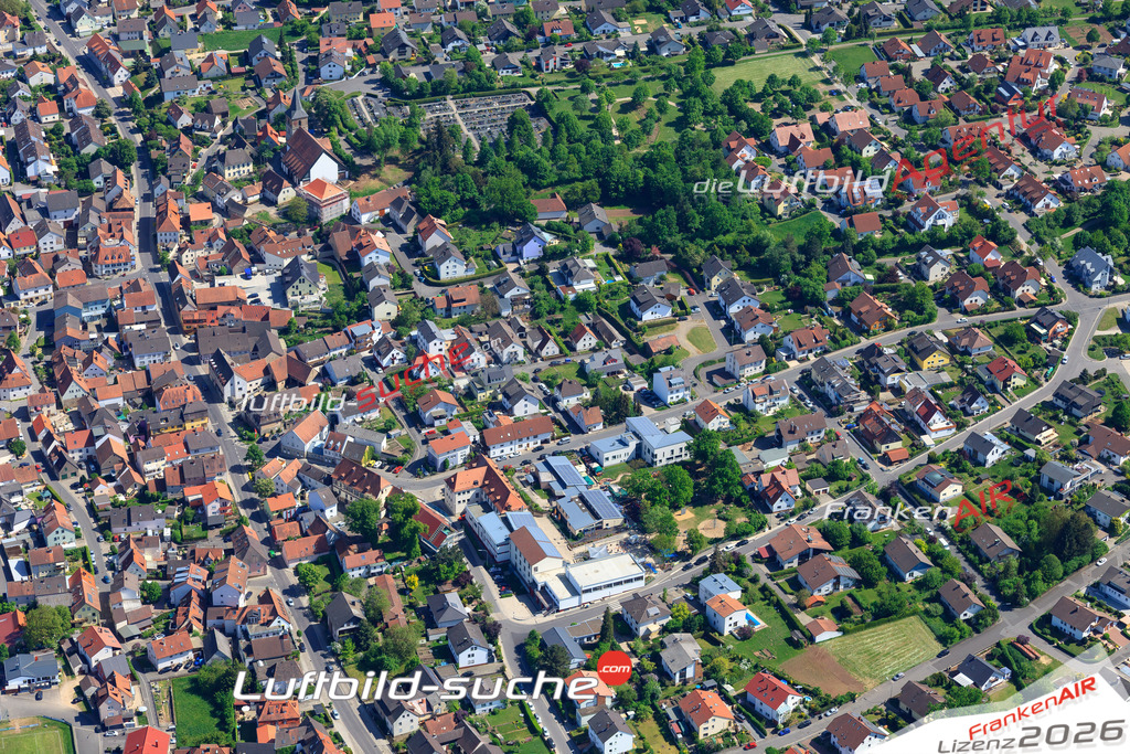 Das Luftbild der Stadt Bischberg wurde 2018 vom Flugzeug heraus erstellt (keine Drohne) Aufnahmehöhe ca.400 Meter- hohe Auflösung für beste Druck-Qualität