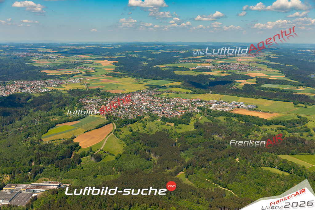Das Luftbild zeigt : Lindach Schwäbisch Gmünd - Die Luftaufnahme wurde 2024 vom UL-Flugzeug aus erstellt ( keine Drohne ) - Hochauflösende Luftaufnahme - Für grossformatige Ausdrucke geeignet. Die Geschenkidee !Mit Lizenz und Bildrechte bestellbar