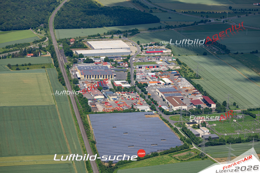 Das Luftbild der Stadt Bergrheinfeld wurde 2019 vom Flugzeug heraus erstellt (keine Drohne) Aufnahmehöhe ca.400 Meter- hohe Auflösung- beste Druck-Qualität garantiert!