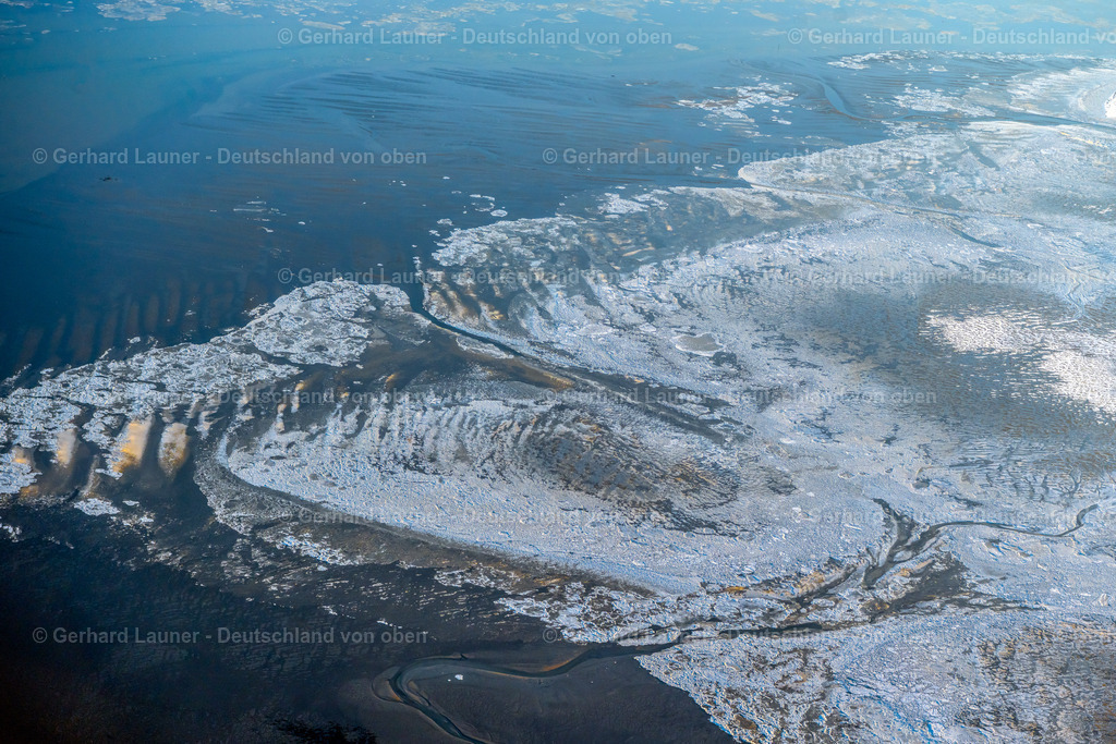 4044164 | winterliche Wattstrukturen bei Baltrum, Nationalpark Niedersächschisches Wattenmeer