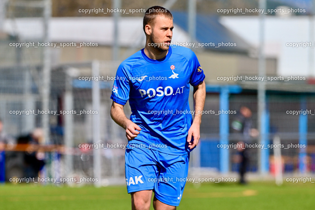 SAK vs. Dellach Gail | #13 Fabian Griesebner SAK, SAK vs. Dellach Gail, SAK vs. Dellach Gail am 22.03.2025 in Klagenfurt (Sportpark Welzenegg), Austria, (Photo by Bernd Stefan)