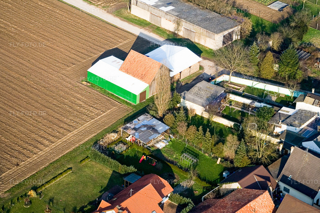 Luftbild: Saarstraße NW in Kandel im Bundesland Rheinland-Pfalz in Deutschland. Foto: IMG_5411.jpg vom 18.02.2007 durch Werner Riehm/FLY-FOTO.de