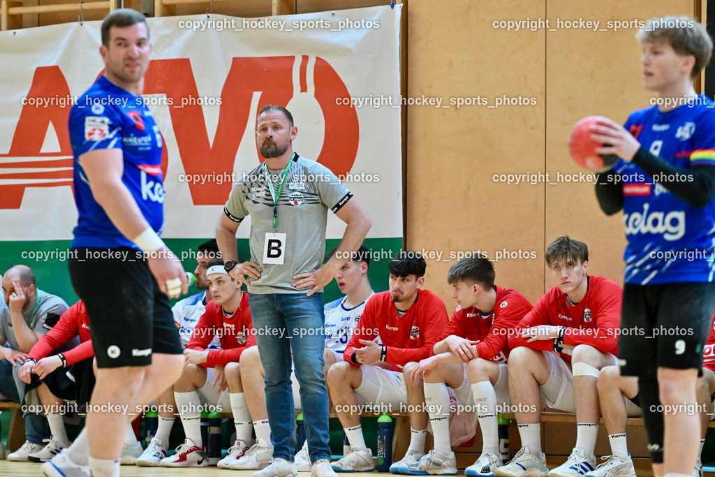 SC Ferlach vs. ALPLA HC Hard | Headcoach SC Hard JONSSON Hannes Jon, SC Ferlach vs. ALPLA HC Hard, SC Ferlach vs. ALPLA HC Hard am 05.04.2025 in Ferlach (Ballspielhalle Ferlach), Austria, (Photo by Bernd Stefan)