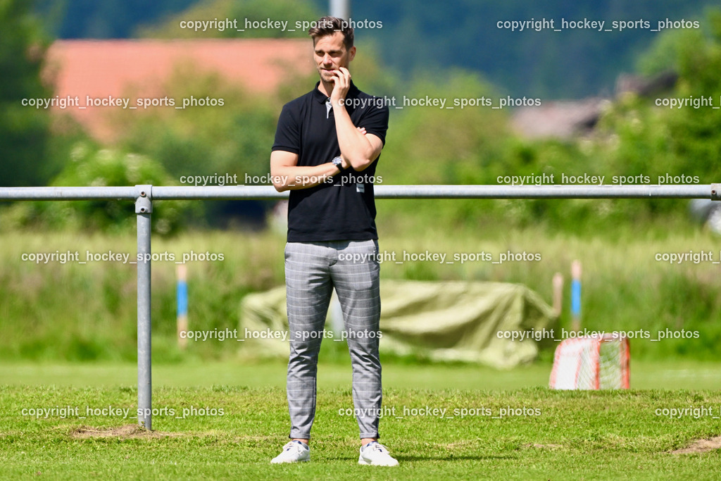 ATUS Velden vs. VST Völkermarkt | Headcoach ATUS Velden Marcel Günther Kuster, ATUS Velden vs. VST Völkermarkt, ATUS Velden vs. VST Völkermarkt am 30.05.2024 in St. Egyden (Sportpark St. Egyden), Austria, (Photo by Bernd Stefan)