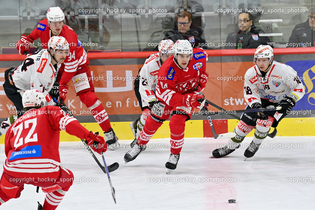 EC KAC Future Team vs. Rittner Buam 16.11.202 | #22 Waschnig Lukas, #74 Coatta Max, #94 Siftar Anze, #84 Slivnik Luc, #18 Uffelmann Hannes