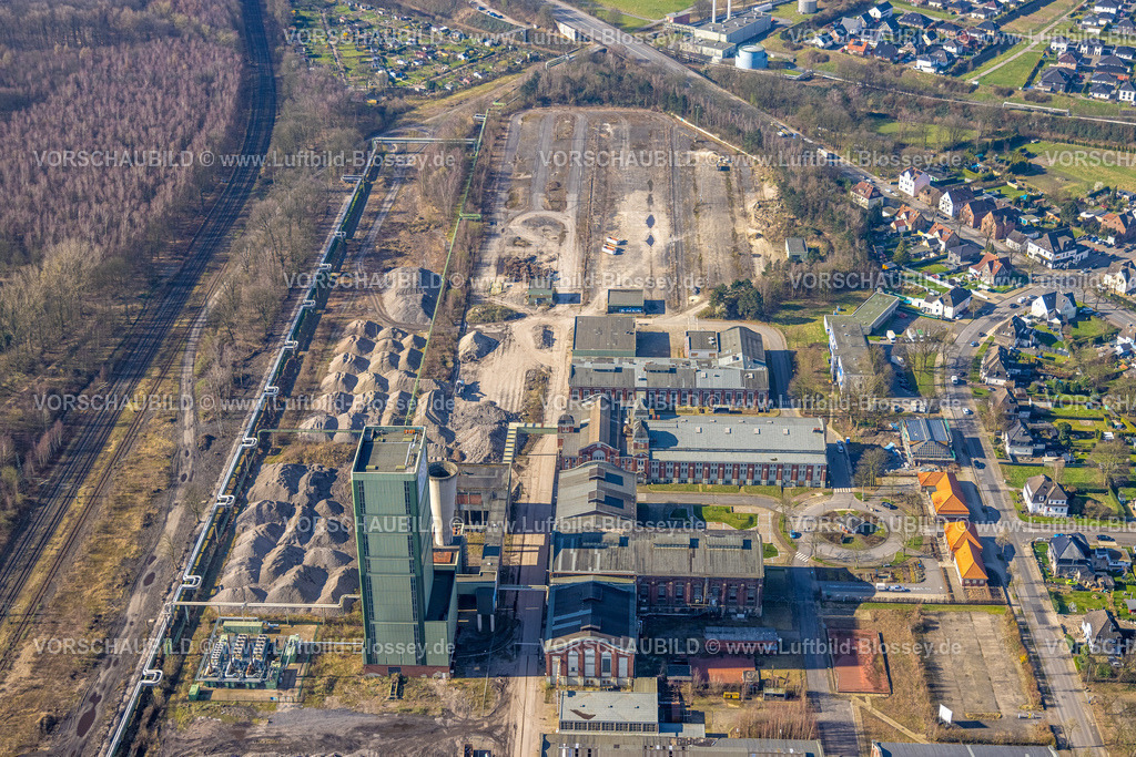 Gelsenkirchen240300053 | Luftbild, Ehemaliges DSK Bergwerk Lippe, Egonstraße, mit Abrissarbeiten, Hassel, Gelsenkirchen, Ruhrgebiet, Nordrhein-Westfalen, Deutschland