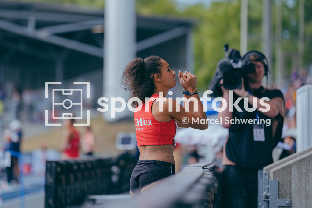 Deutsche Meisterschaften der Frauen und Männer 2026 | Tabea Christ, LG Brillux Münster, Weitsprung, Deutsche Meisterschaften der Frauen und Männer 2026, Lohrheidestadion Bochum-Wattenscheid, 26.07.2026. Foto: Marcel Schwering / sportimfokus - Realisiert mit Pictrs.com