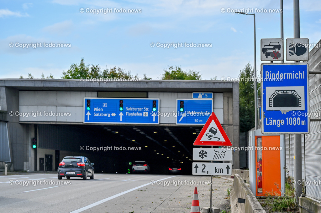 Autobahn A7_ Bindermichltunnel_ Einfahrt Nord_ 28.08.2023-10 | 28.8.2023, Linz, AUT, A7 Muehlkreisautobahn, im Bild Bindermichltunnel, Einfahrt Nord