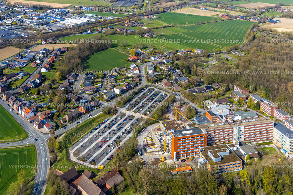 Hamm220403060NeueGehr | Luftbild, St. Barbara-Klinik Hamm-Heessen GmbH Abteilung für Innere Medizin, Neubaugebiet Neue Gehr in  Heessen, Heessen, Hamm, Ruhrgebiet, Nordrhein-Westfalen, Deutschland