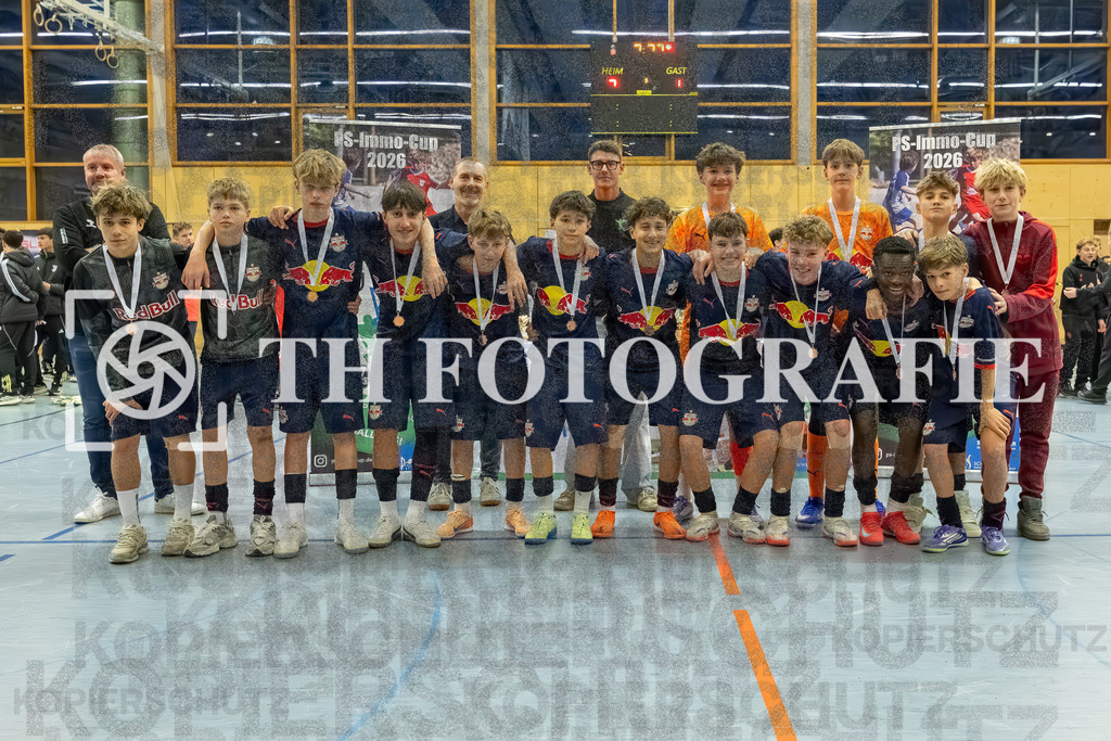 GER, Teamfoto, Fussball, U14 Hallenturnier, PS-Immo-Cup 2026, 18.01.2026 | RB Fussballakadamie Saluzburg