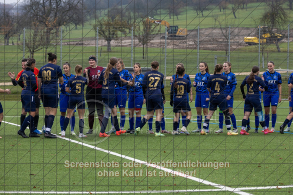20251109_110048_0045 | #,TSV Eschenbach (blau) vs. ASV Eislingen (dunkelblau), Fussball, Frauen-Quali Bezirksliga - Bezirk Neckar/Fils, 08. Spieltag, Saison 2025/2026, Kunstrasenplatz, Schlater Straße, 73107 Eschenbach, 09.11.2025 - 11:00 Uhr,Foto: PhotoPeet-Sportfotografie/Peter Harich