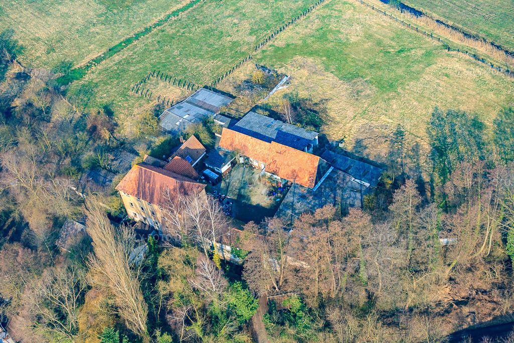 Luftbild: Barthelsmühle im Ortsteil Minderslachen in Kandel im Bundesland Rheinland-Pfalz in Deutschland. Foto: IMG_37574.jpg vom 05.03.2011 durch Werner Riehm/FLY-FOTO.de
