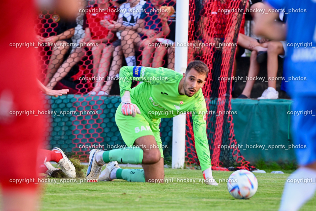 SV St.Jakob vs. SAK | #1 Kristijan Kondic SAK, SV St.Jakob vs. SAK, SV St.Jakob vs. SAK am 23.08.2024 in St. Jakob im Rosenthal (Sportplatz St. Jakob), Austria, (Photo by Bernd Stefan)