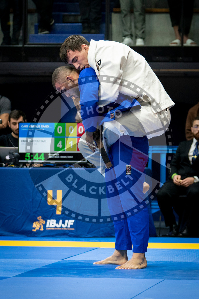 20240124PBB01645 | Fighters compete during the second day of the IBJJF European Championship in Paris, France, on January 24, 2024.