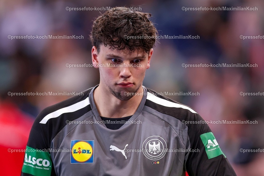 DHB15032502149 | 15.03.2025, Handball Ländespiel, EM-Qualifikation, Deutschland - Österreich, ZAG Arena Hannover: Marko Grgic (GER #71)