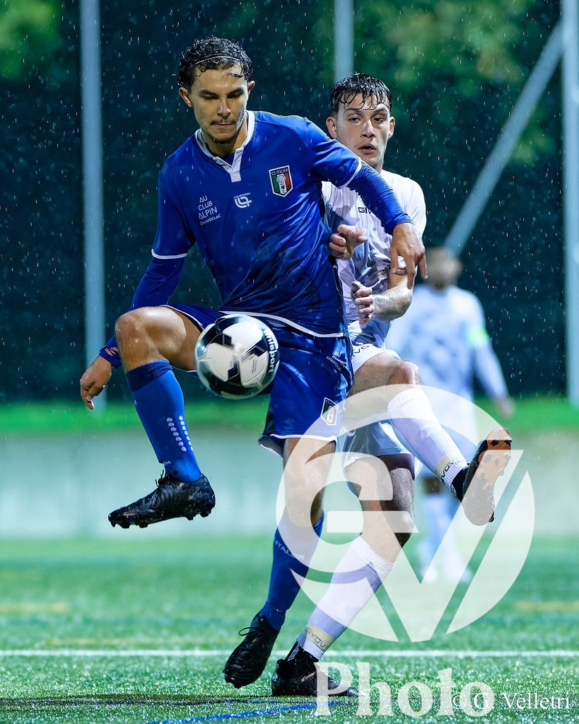 2eme ligue - CS Italien - USI Azzurri | Alexis Boillat (7 CS Italien) en action (gros plan) durant le match de 2eme ligue entre CS Italien et USI Azzurri au Stade du Bois-de-la-Bâtie à Petit-Lancy, Suisse