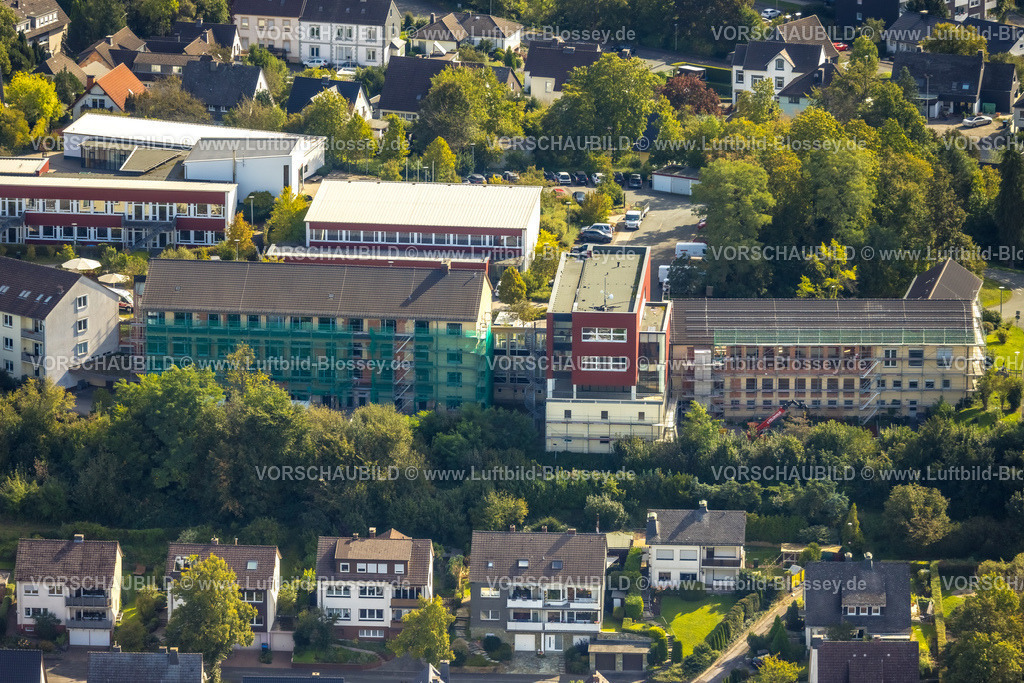 Arnsberg230904695 | Luftbild, Caritas Schule Mariannhill, Baustelle mit Renovierung, Arnsberg, Sauerland, Nordrhein-Westfalen, Deutschland