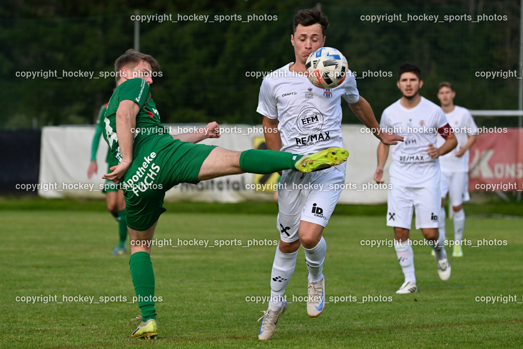 FC ASKÖ Gmünd vs. Union Matrei  | #4 Daniel Pichorner FC Gmünd, #7 Julian Egger Matrei, FC ASKÖ Gmünd vs. Union Matrei , FC ASKÖ Gmünd vs. Union Matrei  am 21.09.2024 in Gmünd (Sportplatz Gmünd), Austria, (Photo by Bernd Stefan)