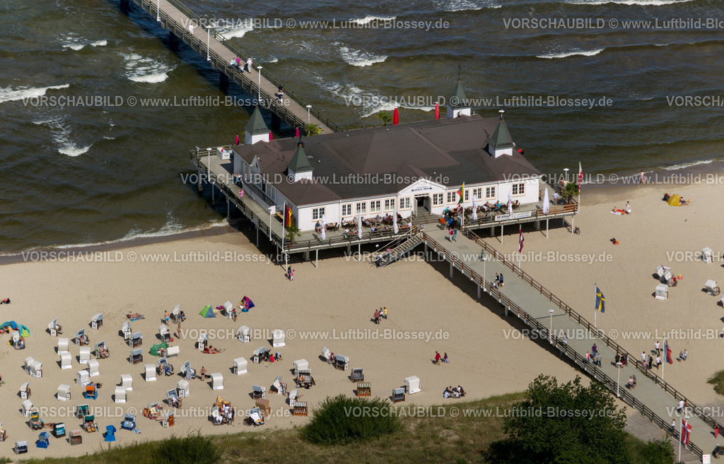 Usedom12083782Ahlbeck | Seebrücke Ahlbeck, Strand Albeck, Strandpromenade,  Ostseebad Heringsdorf, Ostsee, Usedom, Ostseeküste, Mecklenburg-Vorpommern, Deutschland, Europa