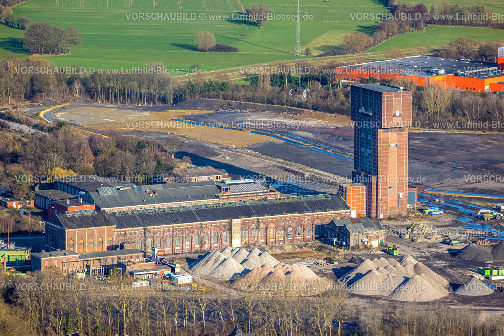 Hamm260203267 | Luftbild, CreativRevier Hamm, Hammerkopfturm an der ehemaligen Zeche Bergwerk Ost Heinrich Robert, Stadtbezirk Herringen, Hamm, Ruhrgebiet, Nordrhein-Westfalen, Deutschland