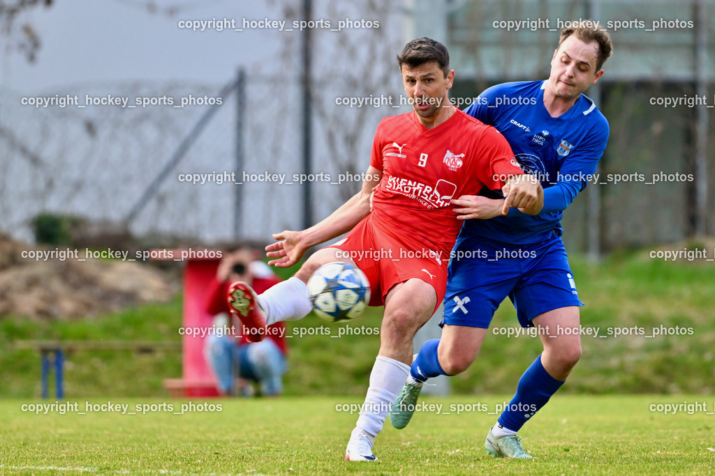 KAC 1909 vs. Union Matrei | #9 Mihret Topcagic KAC 1909, #19 Luca Jakob Blassnig Union Matrei, KAC 1909 vs. Union Matrei, KAC 1909 vs. Union Matrei am 21.03.2026 in Klagenfurt (Sportplatz KAC), Austria, (Photo by Bernd Stefan)