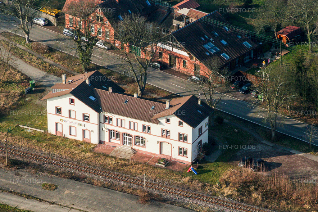 Luftbild: Bahnhof Schaidt im Ortsteil Schaidt in Wörth im Bundesland Rheinland-Pfalz in Deutschland. Foto: IMG_0634.jpg vom 08.01.2006 durch Werner Riehm/FLY-FOTO.de