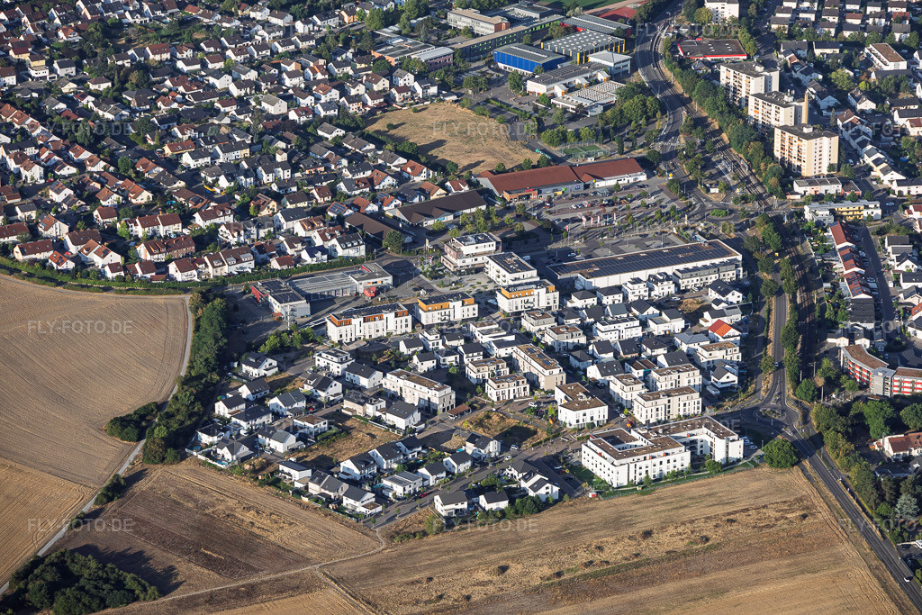 Luftbild: Neubaugebiet Konstanzer Straße Freiburger Straße im Ortsteil Hochstetten in Linkenheim-Hochstetten im Bundesland Baden-Württemberg in Deutschland. – Foto: IMG_158312.jpg vom 06.08.2026 durch Werner Riehm/FLY-FOTO.de – Auflösung des Originals: 6000 x 4000 px