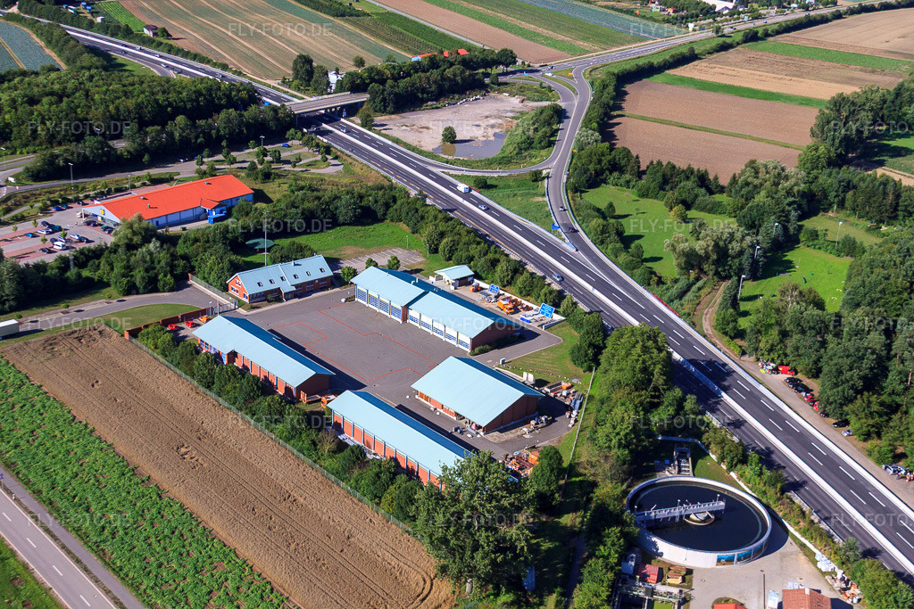 Luftbild: Autobahnmeisterei in Kandel im Bundesland Rheinland-Pfalz in Deutschland. Foto: IMG_30688.jpg vom 31.07.2010 durch Werner Riehm/FLY-FOTO.de