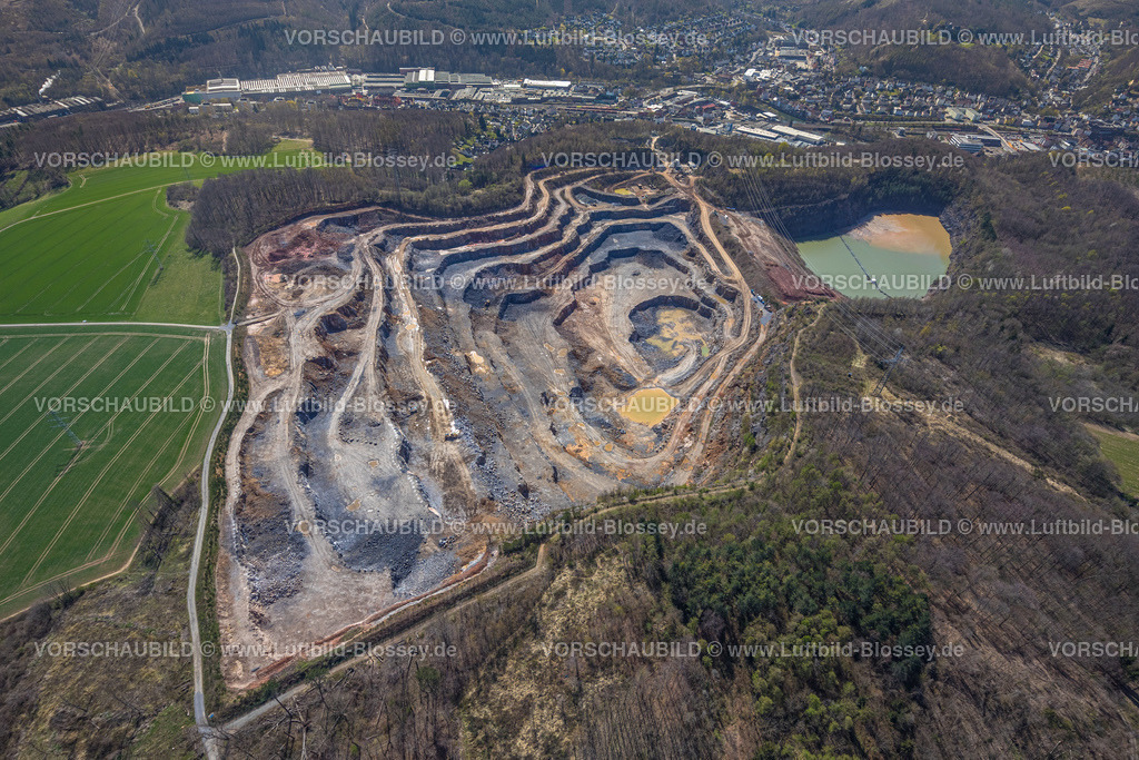 Hagen220402170 | Luftbild, Steinbruch Steltenberg, Hohenlimburger Kalkwerke, Hohenlimburg, Hagen, Ruhrgebiet, Nordrhein-Westfalen, Deutschland